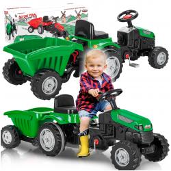 Pedalais minamas vaikiškas traktorius su priekaba XXL